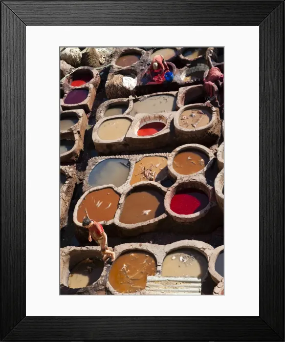 Framed Print : Fez Tannery, Fez, Morocco, North Africa, Africa Framed Print : Fez Tannery, Fez, Morocco, North Africa, Africa