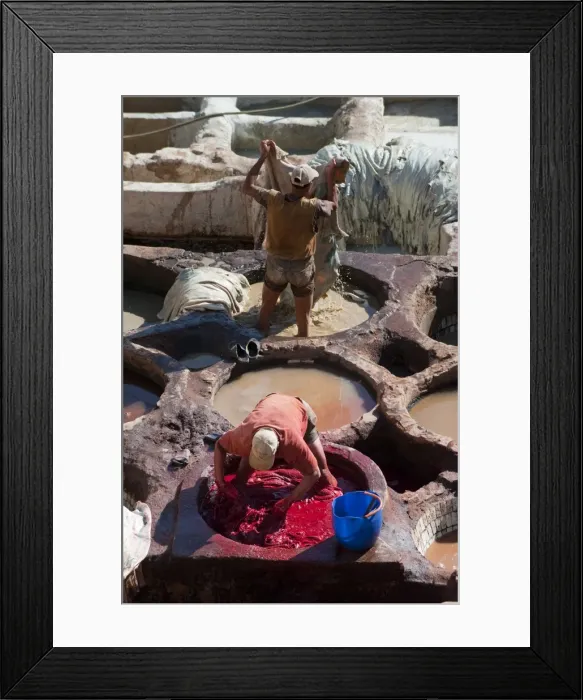 Framed Print : Fez Tannery, Fez, Morocco, North Africa, Africa Framed Print : Fez Tannery, Fez, Morocco, North Africa, Africa
