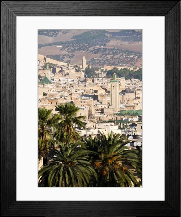Framed Print : Town of Fez, Morocco, North Africa, Africa Framed Print : Town of Fez, Morocco, North Africa, Africa