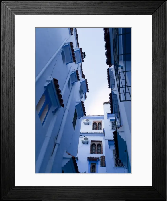 Framed Print : Typical houses, Chefchaouen, Morocco, North Africa, Africa Framed Print : Typical houses, Chefchaouen, Morocco, North Africa, Africa