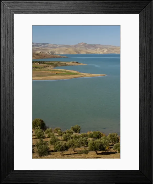 Framed Print : Lake, Nzala El Oudaia, Morocco, North Africa, Africa