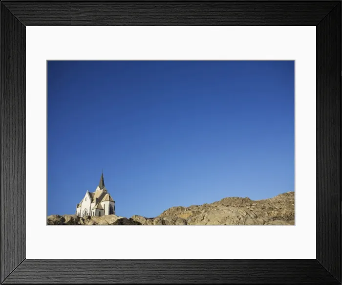 Framed Print : Lutheran Church, Diamond Mountain, Luderitz, Namibia, Africa Framed Print : Lutheran Church, Diamond Mountain, Luderitz, Namibia, Africa