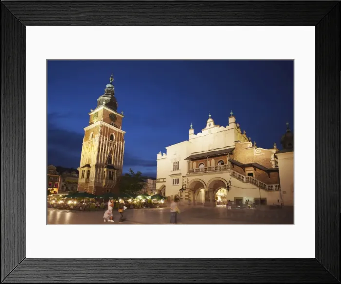 Framed Print : Town Hall Tower and Cloth Hall (Sukiennice) in Main Market Square (Rynek Glowny) Framed Print : Town Hall Tower and Cloth Hall (Sukiennice) in Main Market Square (Rynek Glowny)