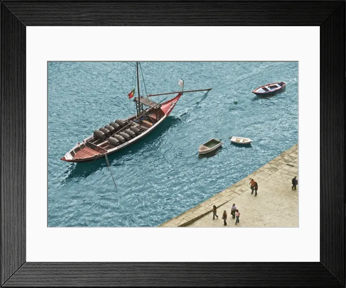 Framed Print : Port wine barges on the Douro River, Oporto, Portugal, Europe Framed Print : Port wine barges on the Douro River, Oporto, Portugal, Europe