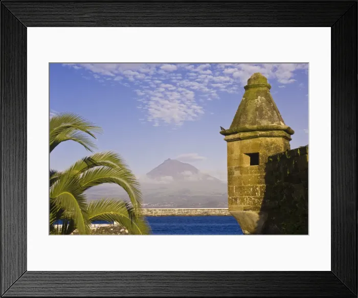 Framed Print : Mount Pico seen from waterfront of Horta, Faial, Azores, Portugal, Atlantic, Europe Framed Print : Mount Pico seen from waterfront of Horta, Faial, Azores, Portugal, Atlantic, Europe