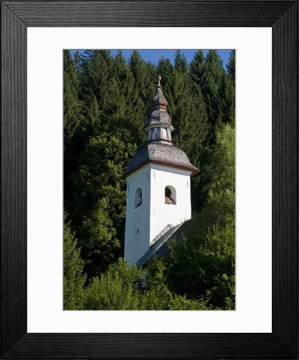 Framed Print : Church standing in woodland, Sofja Loka, Slovenia, Europe Framed Print : Church standing in woodland, Sofja Loka, Slovenia, Europe