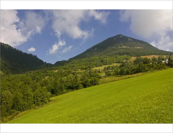 The scenery around the mountain village of Vlkolinec, High Tatra, Slovakia, Europe