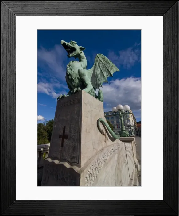 Framed Print : Dragon bridge in the center of Lublijana, Slovenia, Europe Framed Print : Dragon bridge in the center of Lublijana, Slovenia, Europe