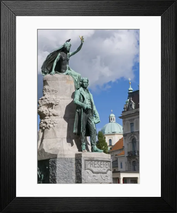 Framed Print : Monument in the center of Lublijana, Slovenia, Europe Framed Print : Monument in the center of Lublijana, Slovenia, Europe