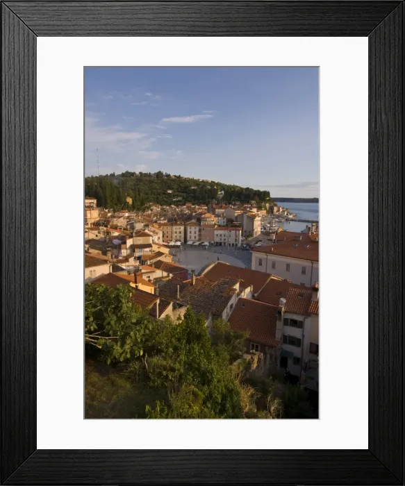 Framed Print : View over the old town of Piran, Slovenia, Europe Framed Print : View over the old town of Piran, Slovenia, Europe