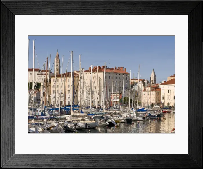 Framed Print : Harbor of Piran, Slovenia, Europe Framed Print : Harbor of Piran, Slovenia, Europe