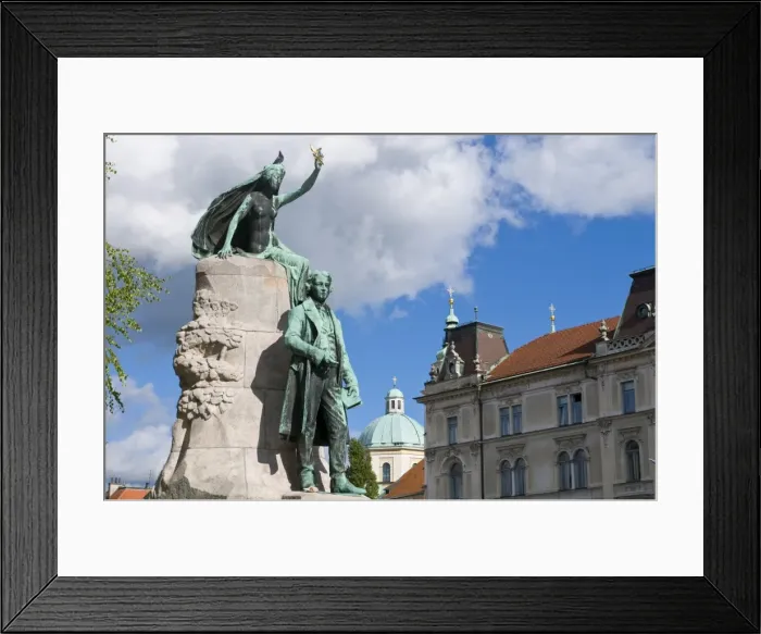 Framed Print : Monument in the center of Lublijana, Slovenia, Europe Framed Print : Monument in the center of Lublijana, Slovenia, Europe