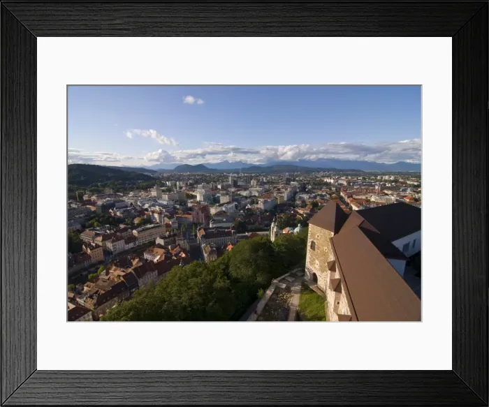 Framed Print : View over Lublijana, Slovenia, Europe Framed Print : View over Lublijana, Slovenia, Europe