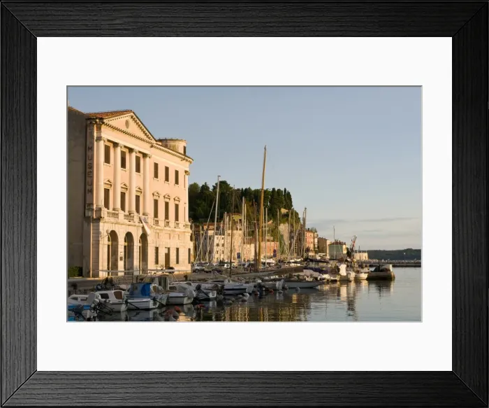 Framed Print : Harbor of Piran, Slovenia, Europe Framed Print : Harbor of Piran, Slovenia, Europe