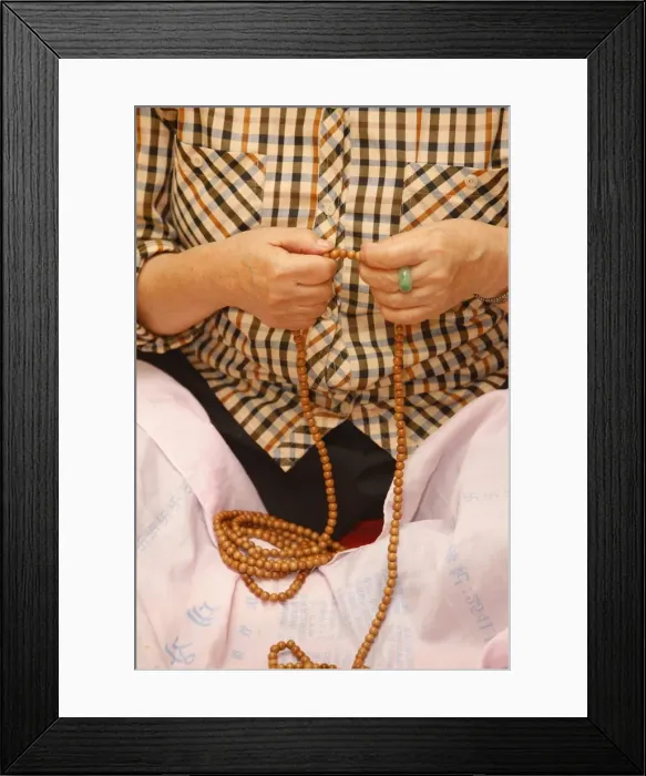 Framed Print : Buddhist prayer beads, Seoul, South Korea, Asia Framed Print : Buddhist prayer beads, Seoul, South Korea, Asia