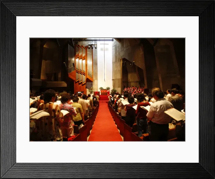 Framed Print : Presbyterian temple service, Seoul, South Korea, Asia Framed Print : Presbyterian temple service, Seoul, South Korea, Asia