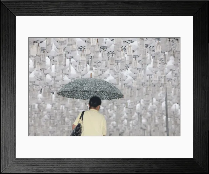Framed Print : White lanterns honoring the dead, Seoul, South Korea, Asia Framed Print : White lanterns honoring the dead, Seoul, South Korea, Asia