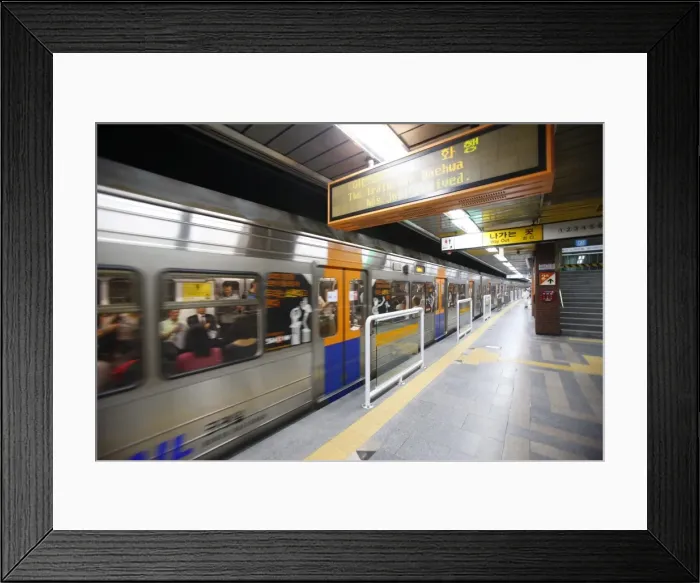 Framed Print : Passengers on Seoul Subway, Seoul, South Korea, Asia Framed Print : Passengers on Seoul Subway, Seoul, South Korea, Asia