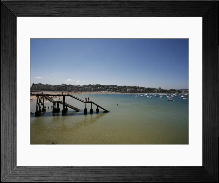 Framed Print : Concha bay, San Sebastian, Pays Basque, Euskadi, Spain, Europe