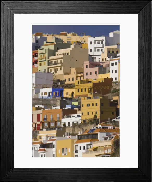 Framed Print : Colourful houses in San Sebastian de la Gomera, La Gomera, Canary Islands, Spain, Europe Framed Print : Colourful houses in San Sebastian de la Gomera, La Gomera, Canary Islands, Spain, Europe