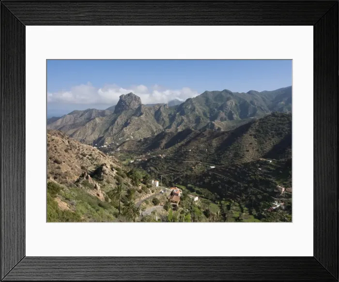 Framed Print : The valley of Vallehermoso, La Gomera, Canary Islands, Spain, Europe