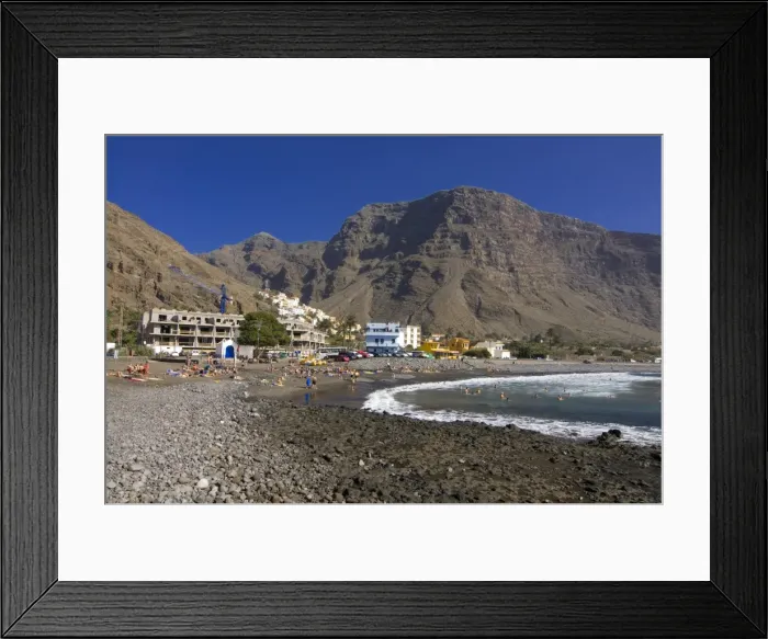 Framed Print : Beach in Valle Gran Rey, La Gomera, Canary Islands, Spain, Europe
