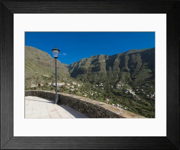 Framed Print : View into Valle Gran Rey, La Gomera, Canary Islands, Spain, Europe