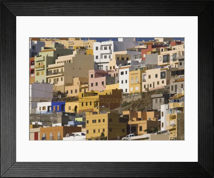 Framed Print : Colourful houses in San Sebastian de la Gomera, La Gomera, Canary Islands, Spain, Europe