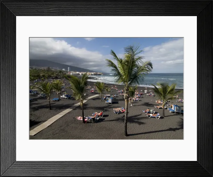Framed Print : The volcanic beach of Puerto Cruz, Tenerife, Canary Islands, Spain, Atlantic, Europe Framed Print : The volcanic beach of Puerto Cruz, Tenerife, Canary Islands, Spain, Atlantic, Europe