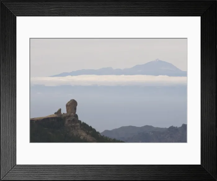 Framed Print : Roque Bentaiga and the volcano of El Teide in the background, Canary Islands Framed Print : Roque Bentaiga and the volcano of El Teide in the background, Canary Islands