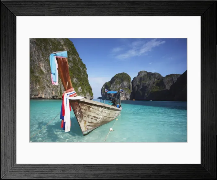Framed Print : Long tail boat, Ao Maya, Ko Phi Ph Leh, Krabi Province, Thailand, Southeast Asia, Asia Framed Print : Long tail boat, Ao Maya, Ko Phi Ph Leh, Krabi Province, Thailand, Southeast Asia, Asia