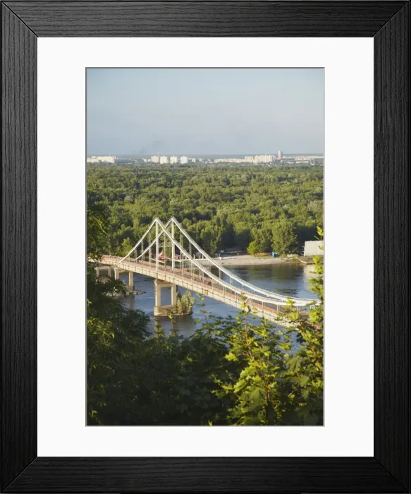 Framed Print : Footbridge crossing Dnipro River to East Kiev, Kiev, Ukraine, Europe Framed Print : Footbridge crossing Dnipro River to East Kiev, Kiev, Ukraine, Europe