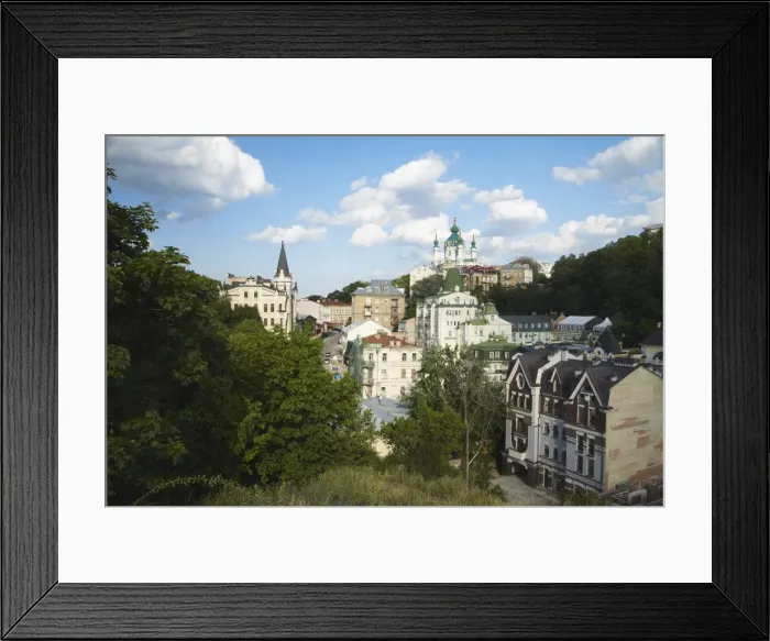 Framed Print : View of St. Andrews Church on Andriyivsky Uzviz (Andrews Descent) Framed Print : View of St. Andrews Church on Andriyivsky Uzviz (Andrews Descent)