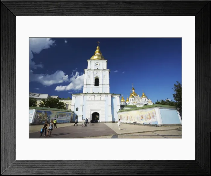 Framed Print : People outside St. Michaels Monastery, Kiev, Ukraine, Europe