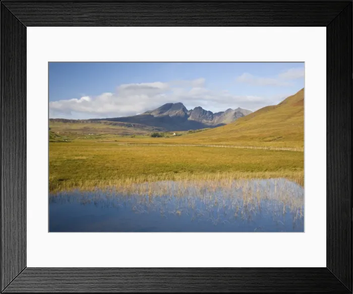 Framed Print : View from Loch Cill Chriosd to the Cuillin Hills, the peak of Bla Bheinn Framed Print : View from Loch Cill Chriosd to the Cuillin Hills, the peak of Bla Bheinn
