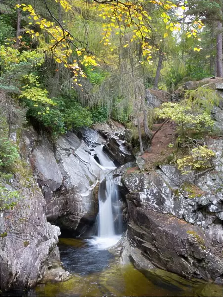 The Falls of Bruar in autumn, near Blair Atholl, Perth and Kinross, Scotland