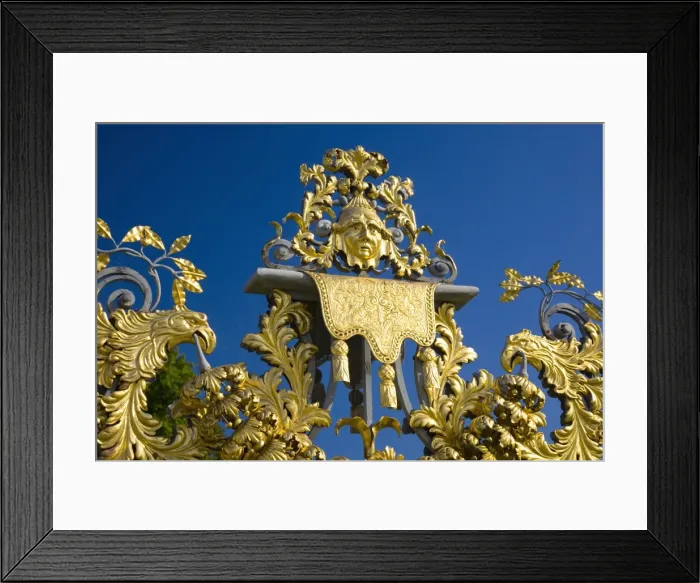 Framed Print : Detail of ornamental wrought iron gate in the Privy Garden, Hampton Court Palace Framed Print : Detail of ornamental wrought iron gate in the Privy Garden, Hampton Court Palace
