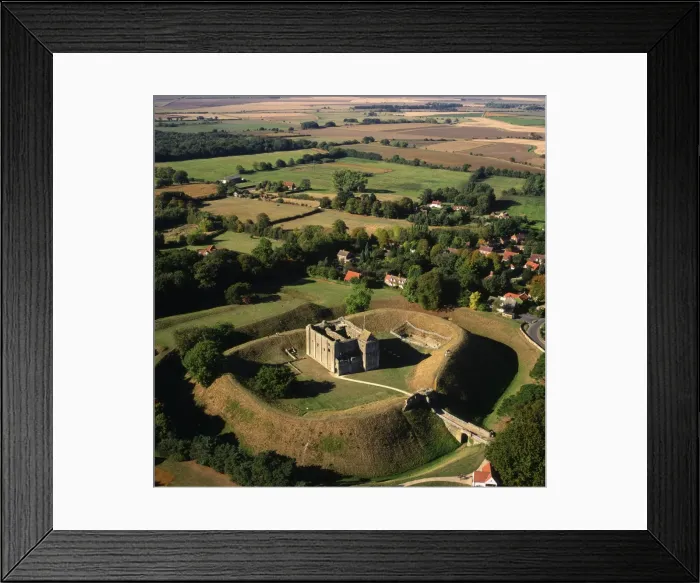 Framed Print : Aerial view of Castle Rising, a medieval castle, Norfolk, England, United Kingdom, Europe Framed Print : Aerial view of Castle Rising, a medieval castle, Norfolk, England, United Kingdom, Europe