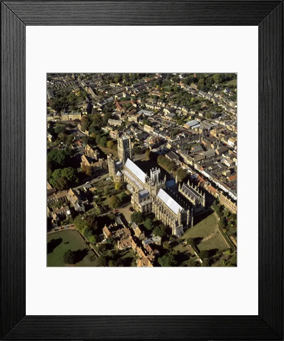 Framed Print : Aerial view of Ely Cathedral, (Cathedral Church of the Holy and Undivided Trinity)