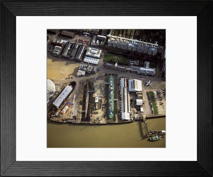 Framed Print : Aerial image of Chatham Historic Dockyard, a maritime museum, Chatham, Kent Framed Print : Aerial image of Chatham Historic Dockyard, a maritime museum, Chatham, Kent