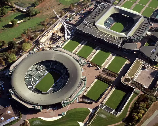 Aerial image of Centre Court and Number 1 Court, All-England Club (All England Lawn Tennis