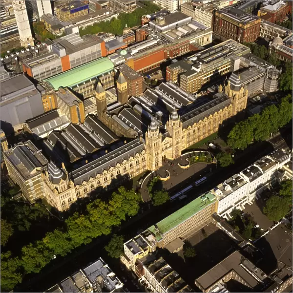 Aerial image of the Natural History Museum, Albertopolis, South Kensington