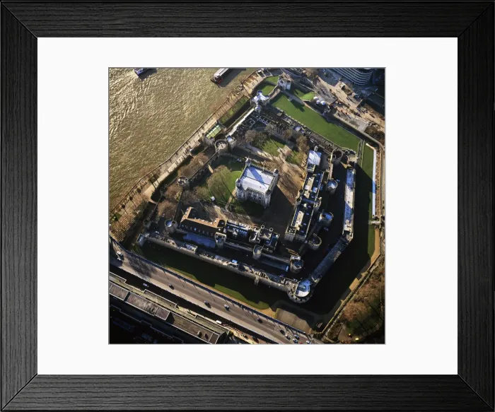 Framed Print : Aerial image of the Tower of London, UNESCO World Heritage Site, London Framed Print : Aerial image of the Tower of London, UNESCO World Heritage Site, London