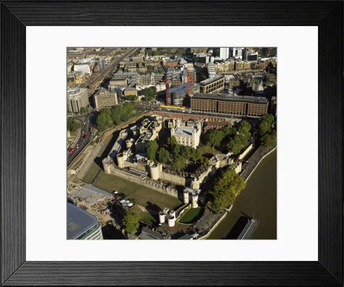 Framed Print : Aerial image of the Tower of London, UNESCO World Heritage Site, London Framed Print : Aerial image of the Tower of London, UNESCO World Heritage Site, London