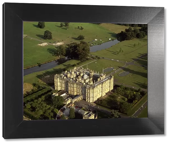 Aerial image of Longleat, an English country house, Horningsham, near Warminster