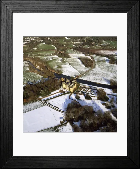 Framed Print : Aerial image of Longford Castle in snow, south of Salisbury, Wiltshire Framed Print : Aerial image of Longford Castle in snow, south of Salisbury, Wiltshire