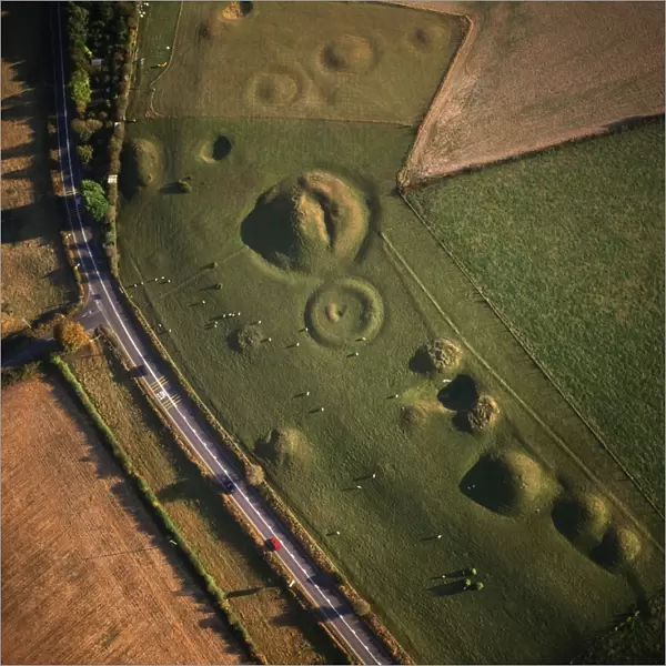 Aerial image of Winterbourne Poor Lot Round Barrows, Winterbourne Abbas
