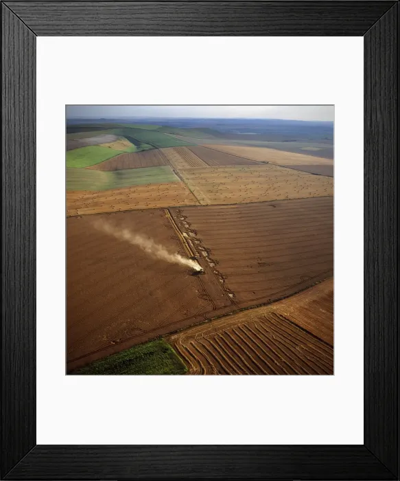 Framed Print : Aerial image of fields and harvest, Wiltshire, England, United Kingdom, Europe Framed Print : Aerial image of fields and harvest, Wiltshire, England, United Kingdom, Europe