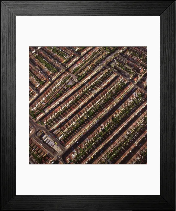 Framed Print : Aerial image of terraced housing, Portsmouth, Hampshire, England, United Kingdom, Europe Framed Print : Aerial image of terraced housing, Portsmouth, Hampshire, England, United Kingdom, Europe