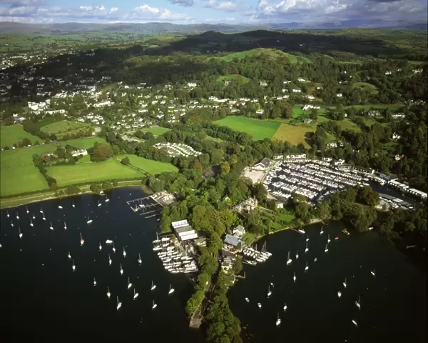 Aerial image of Bowness-on-Windermere, Lake Windermere, Lake District National Park